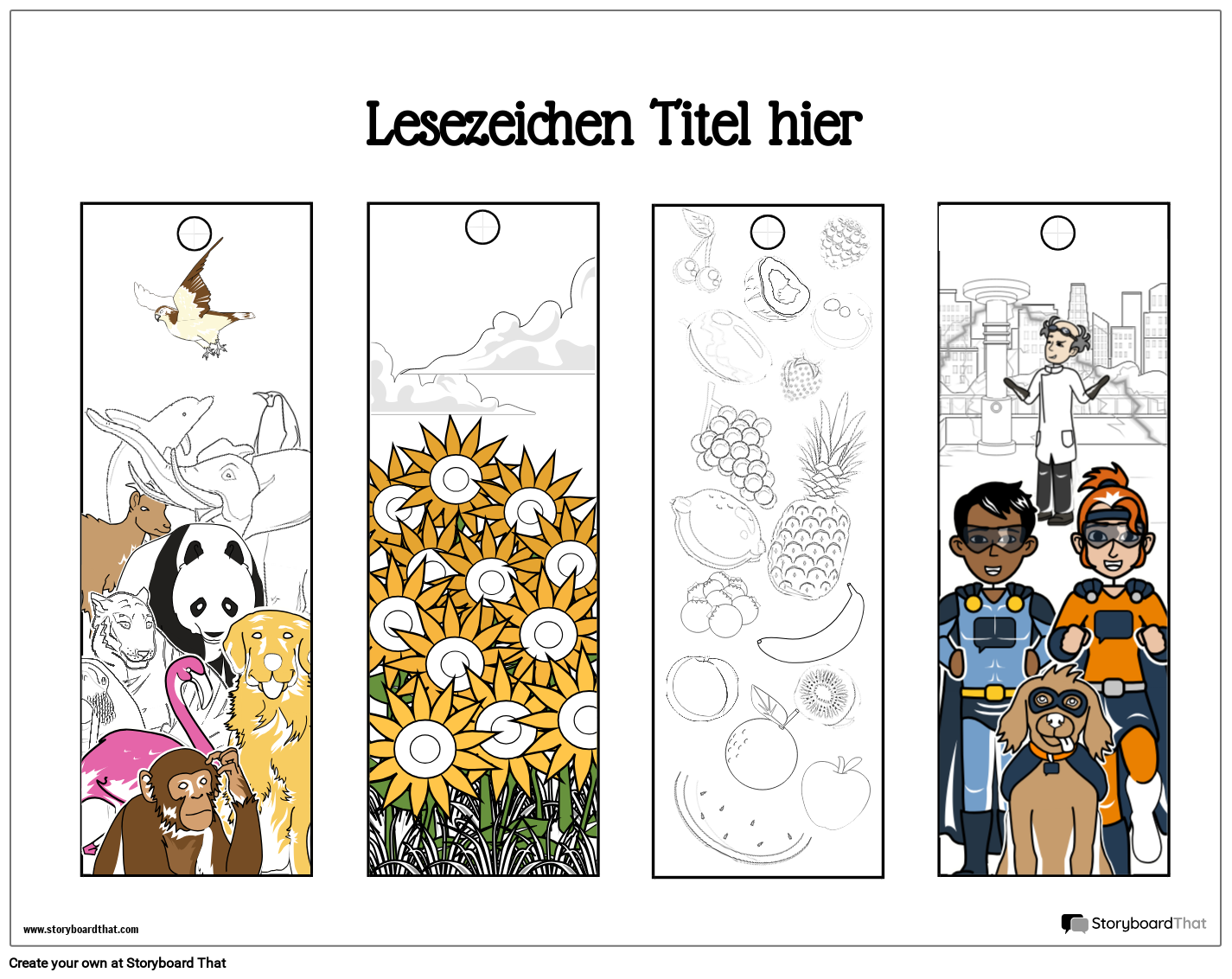 Lesezeichen-Vorlagen – Lesezeichen-Ersteller – Erstellen Sie Ihr