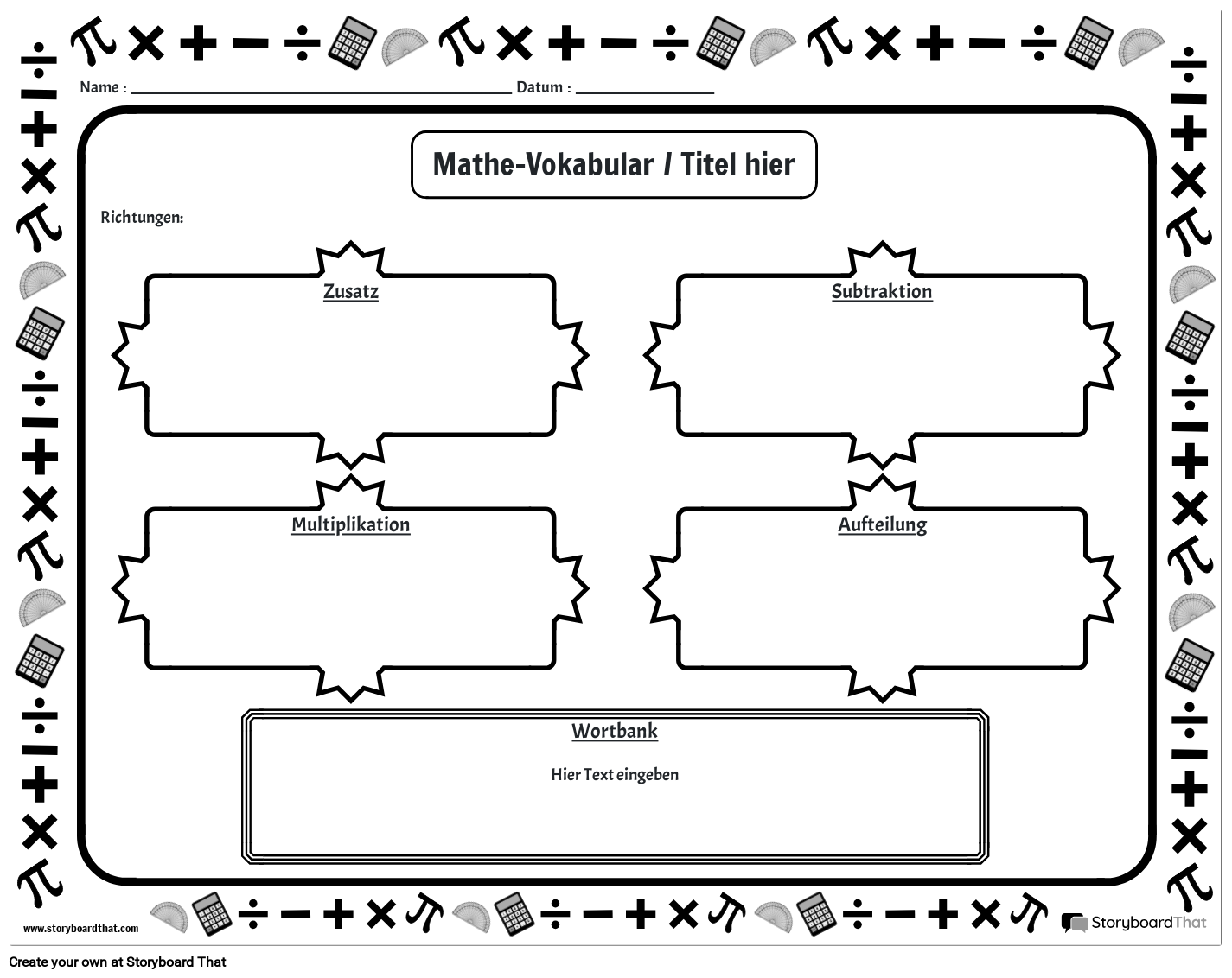 Mathe-Vokabeln 2 Storyboard Tarafından de-examples