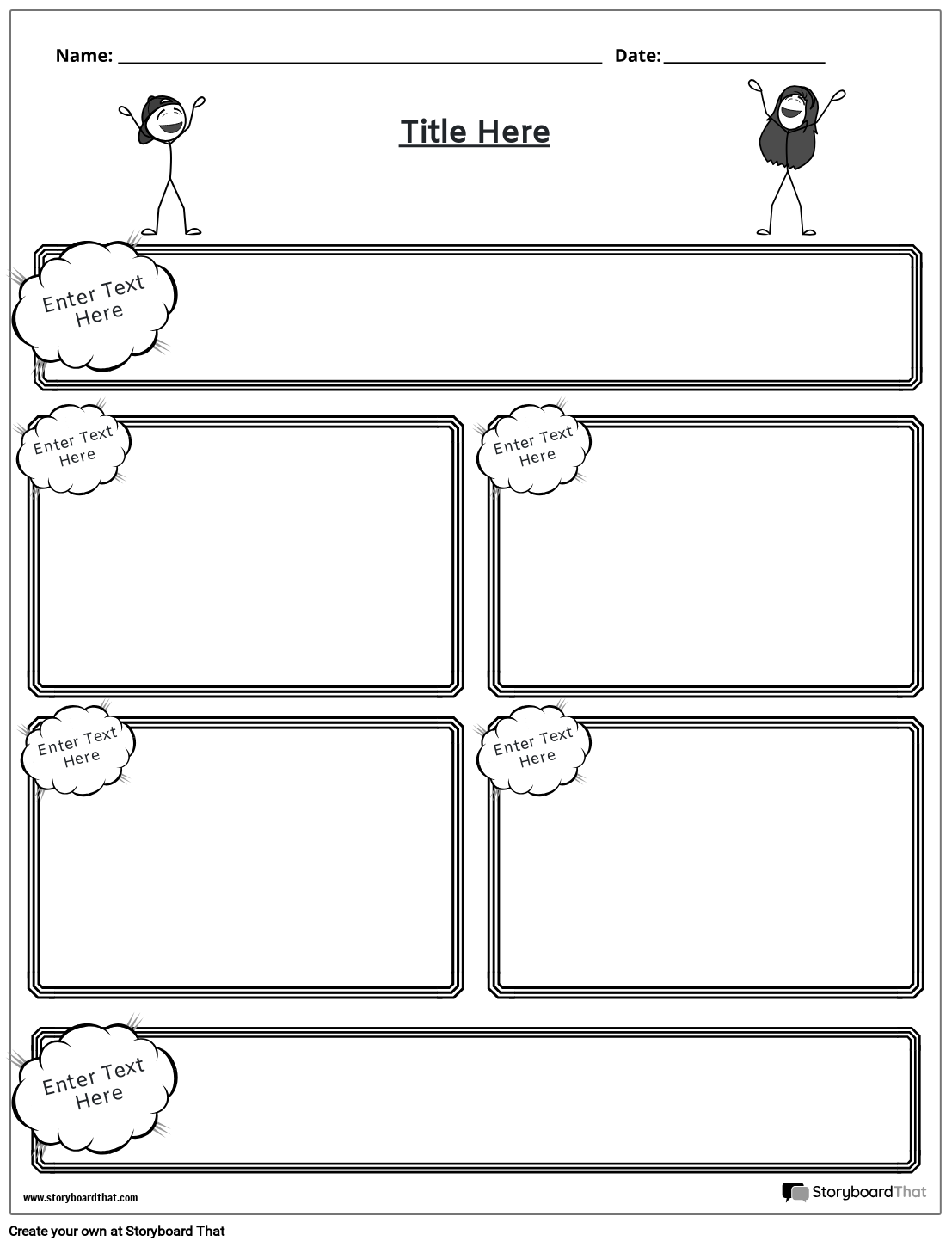 Personal Narrative Digital Worksheet Storyboard