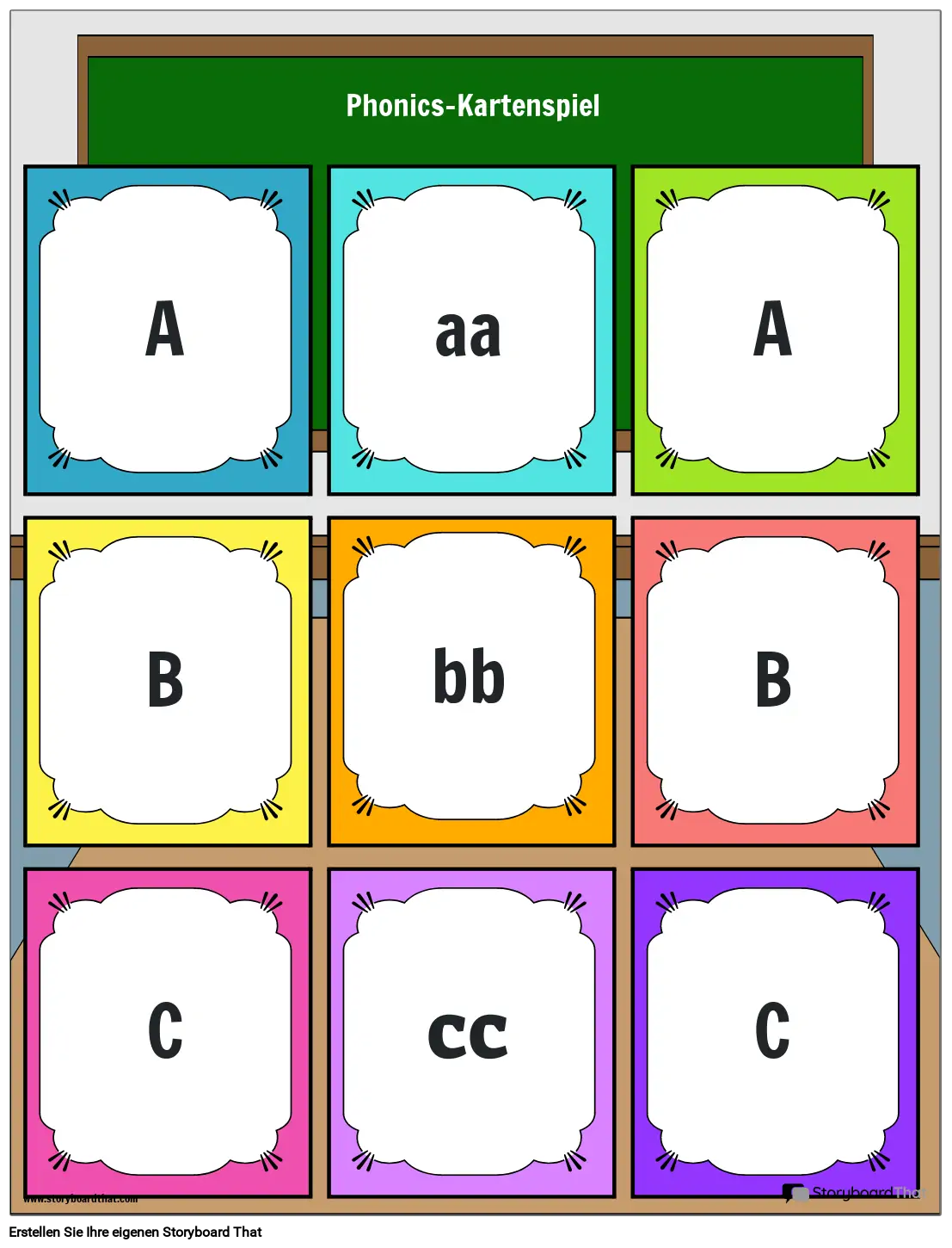  Phonics-Kartenspiel zum Ausdrucken Storyboard por de-examples Motiv 