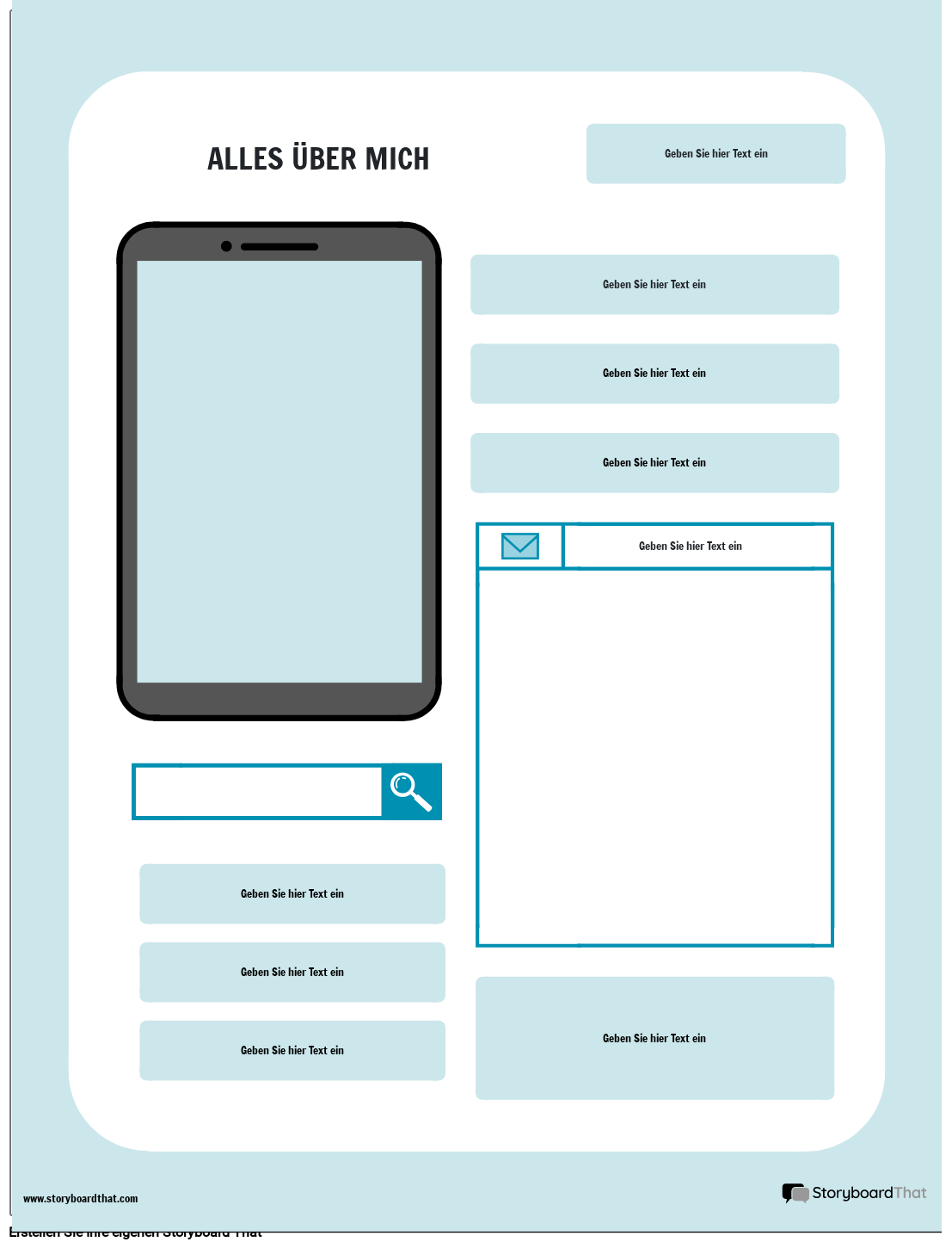 Selfie Alles Über Mich Zum Ausdrucken Storyboard 