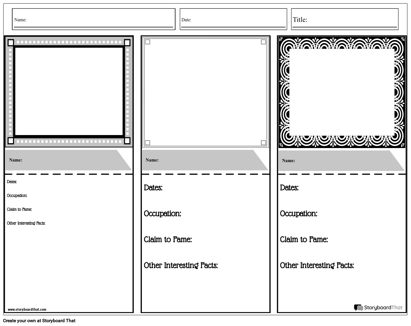 Sozialkunde Historische Karteikarten Storyboard