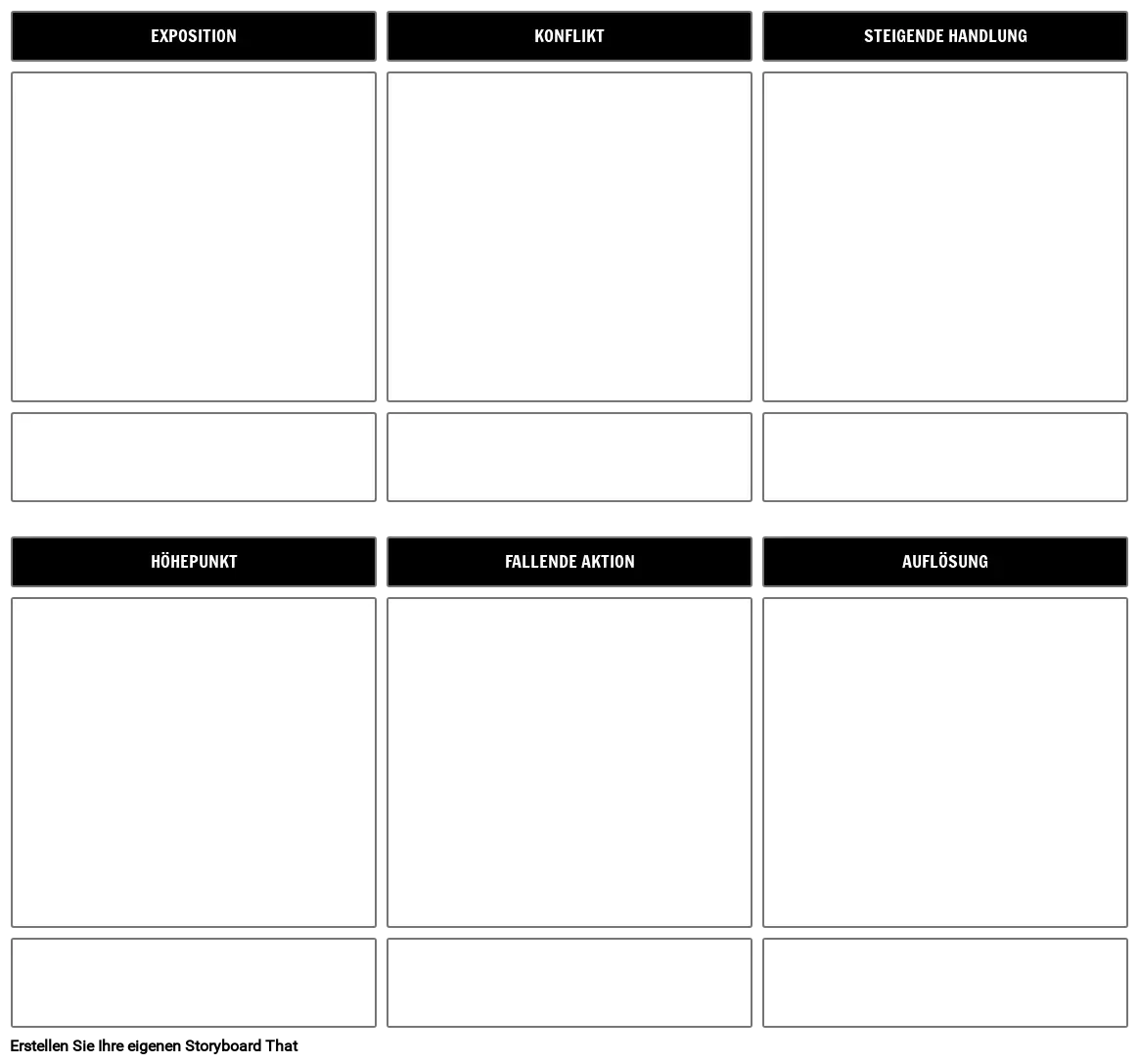 Story-Gliederung Storyboard-Vorlage