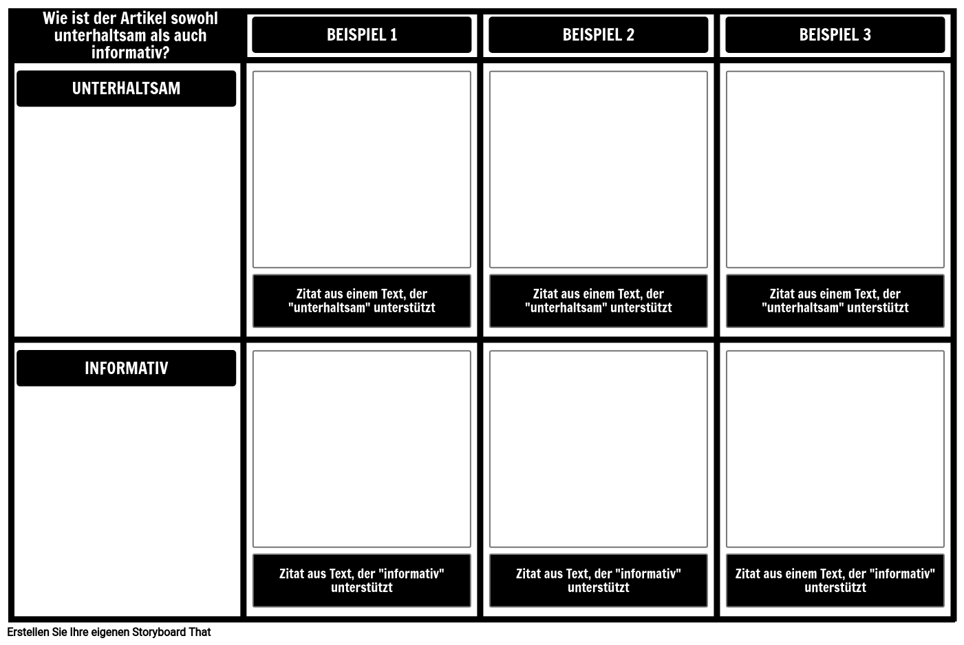 text-evidence-entertaining-informative-storyboard