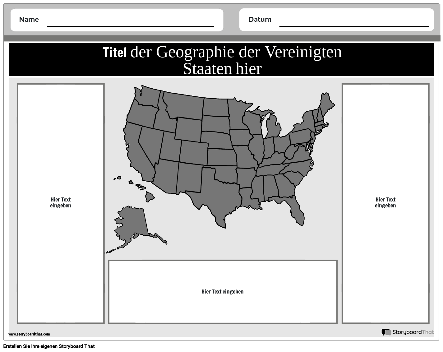 Us Geo Landschaft Schwarz Und Weiß 3 Storyboard 