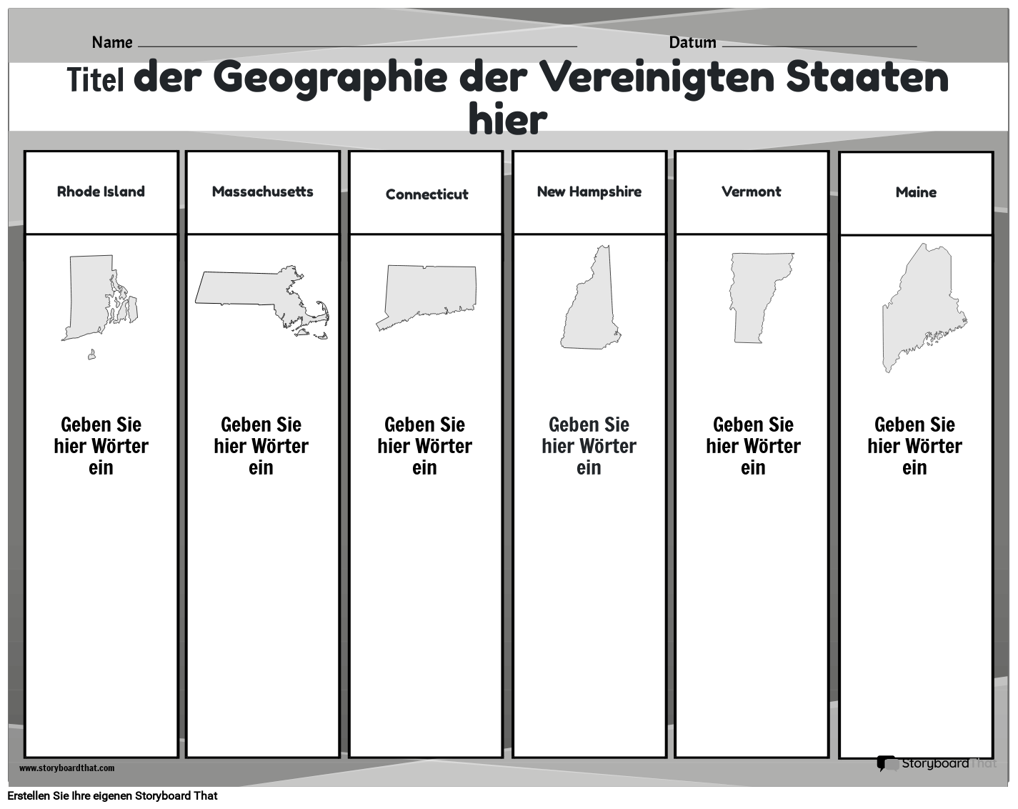 Us Geo Landschaft Schwarz Und Weiß 4 Storyboard 