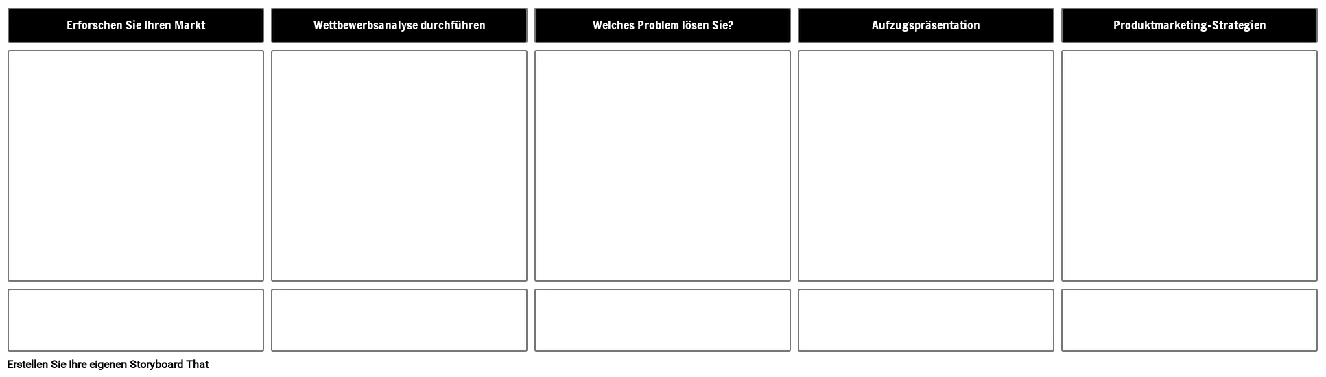 Wertversprechen Vorlage Storyboard by de-examples