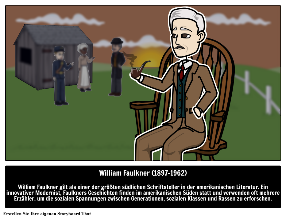 William Faulkner - Amerikanischer Autor Storyboard