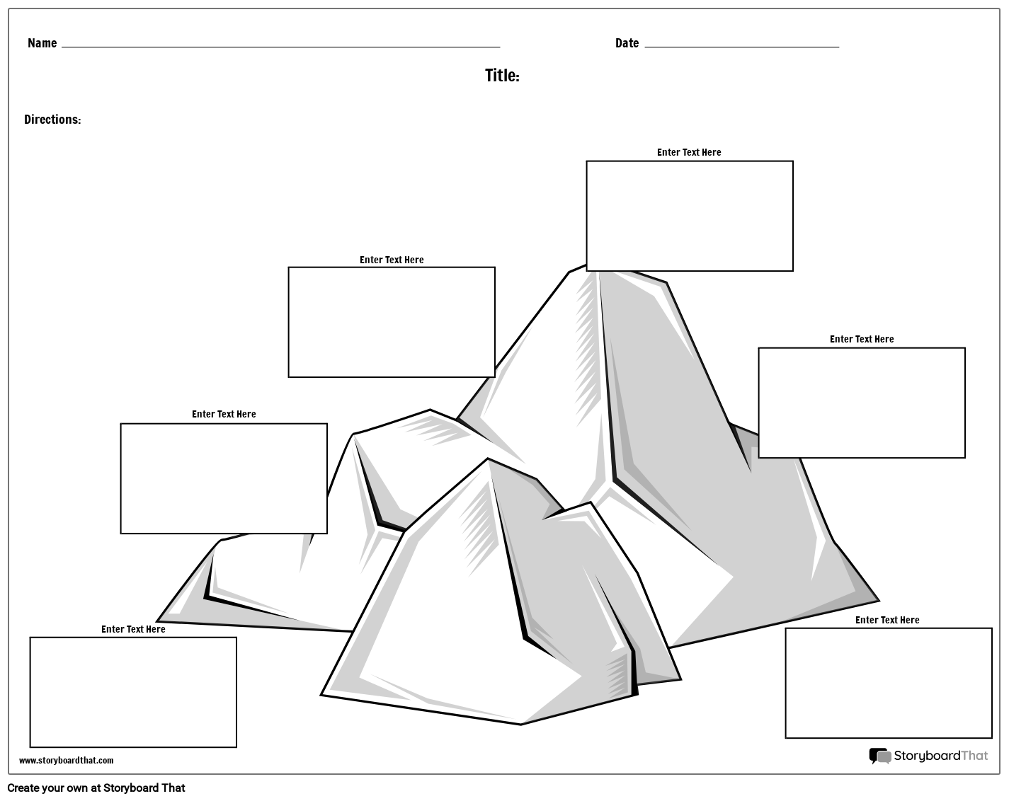 Zeichnen Sie das Eisberg-Diagramm