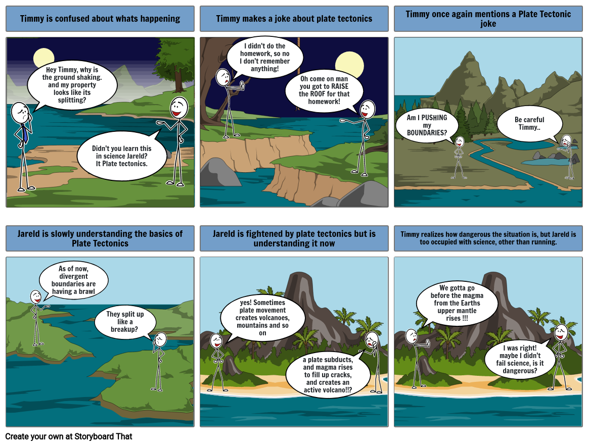 Science Comic about plate tectonics