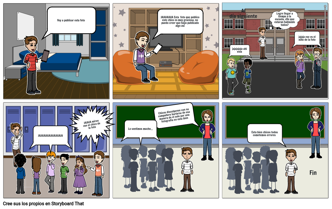 Cyber bullying Storyboard by de62d8c2