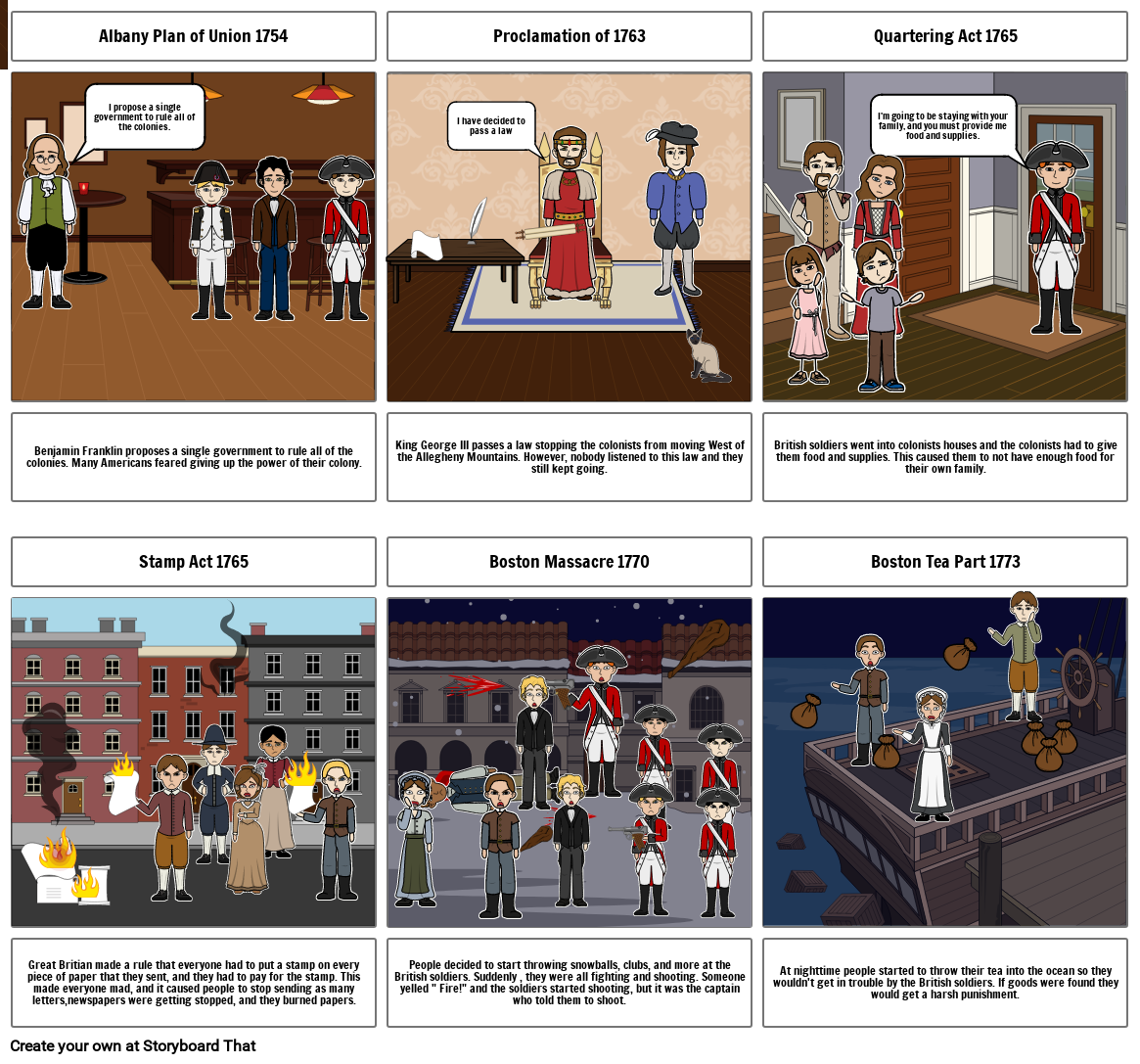 causes-of-the-revolution-storyboard-storyboard