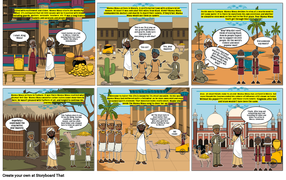 #MansaMusaHajj - Storyboard