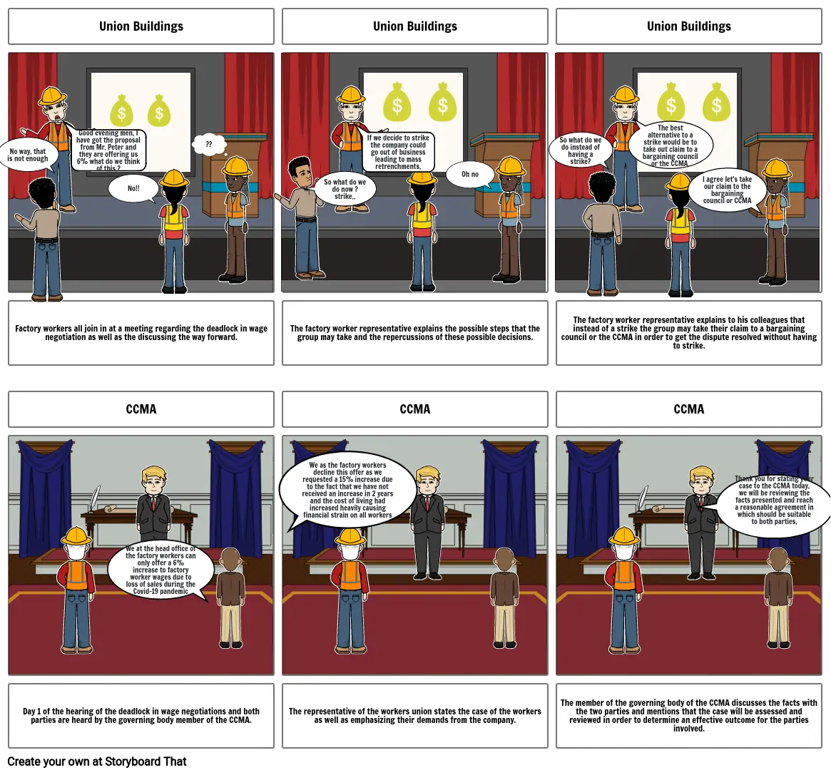 Storyboard 3- deadlock in wage negotiations