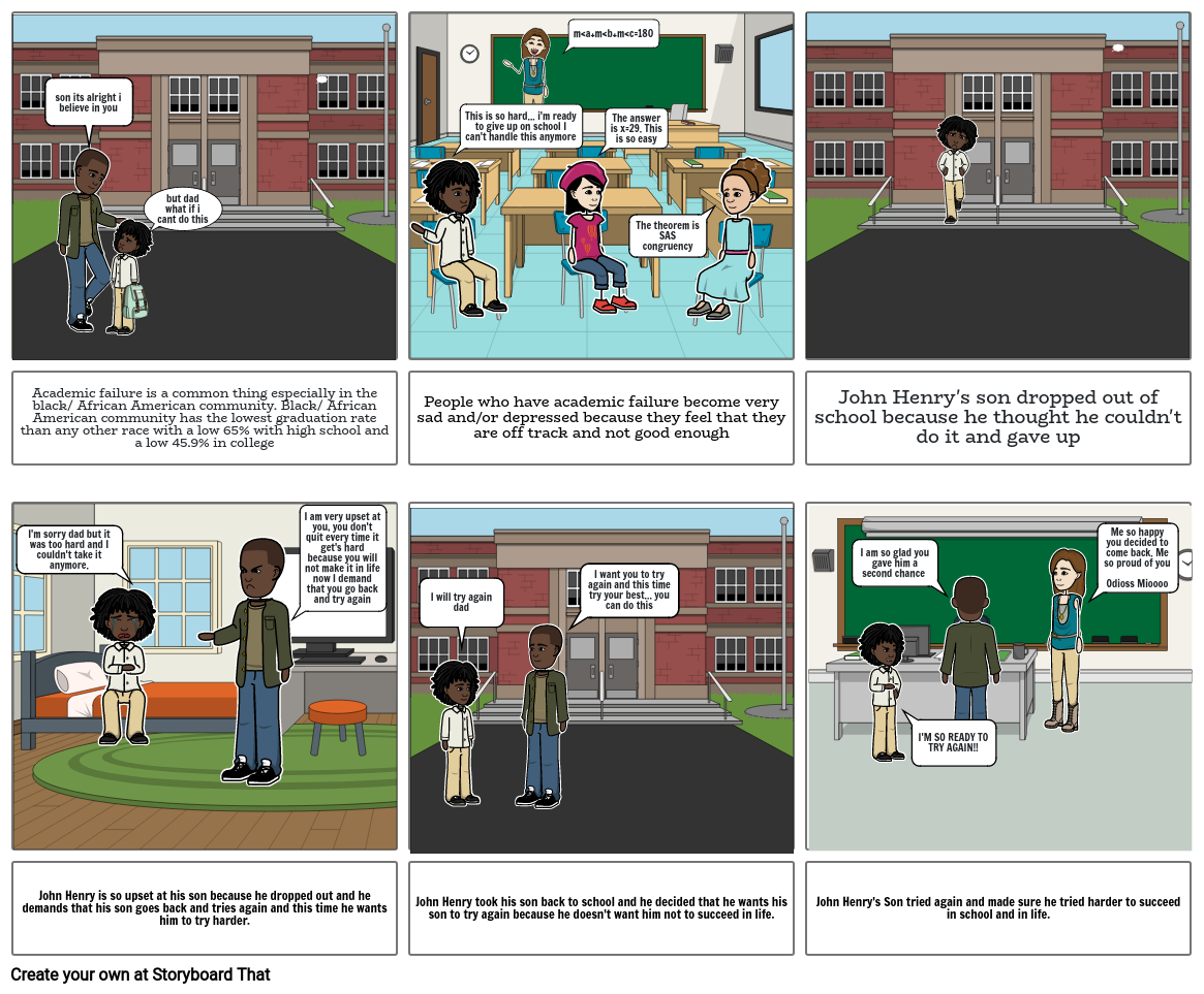 Academic Failure Storyboard by deandrewilson