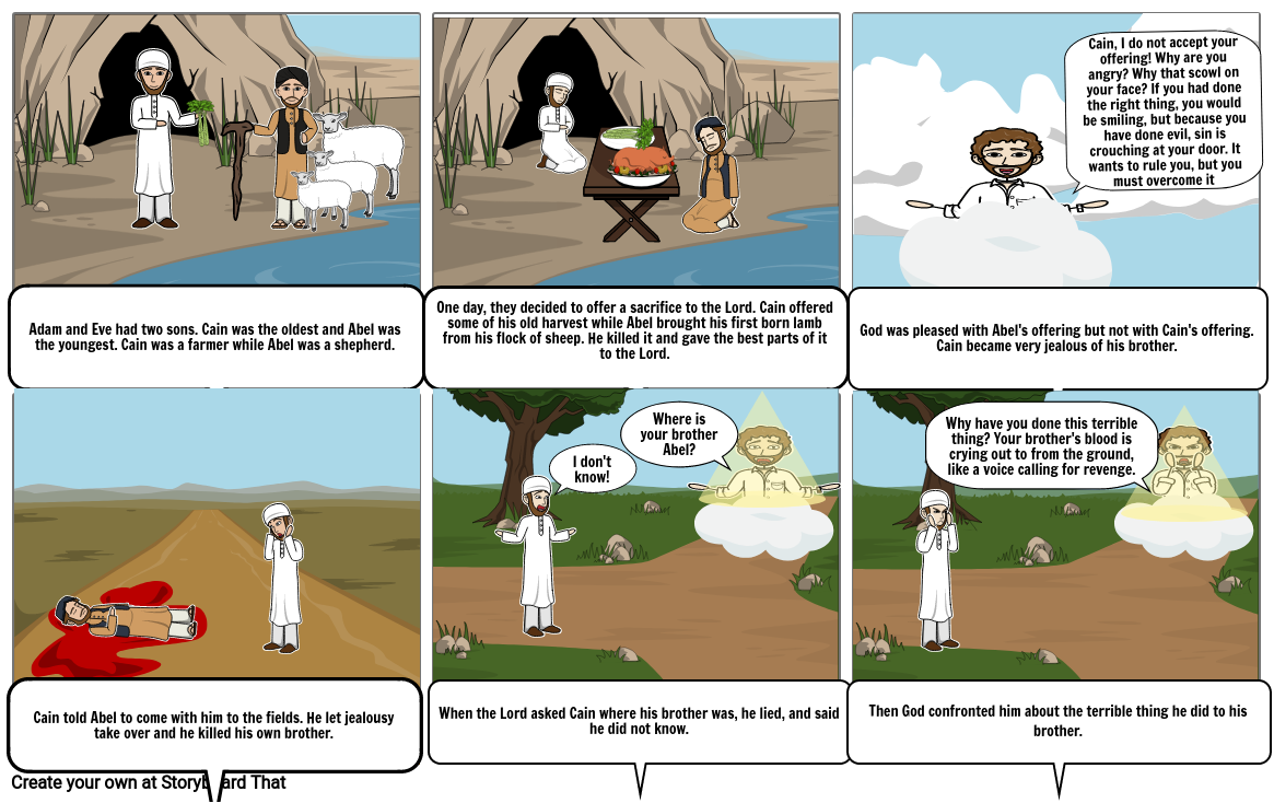 Cain and Abel Storyboard by deannabuljan