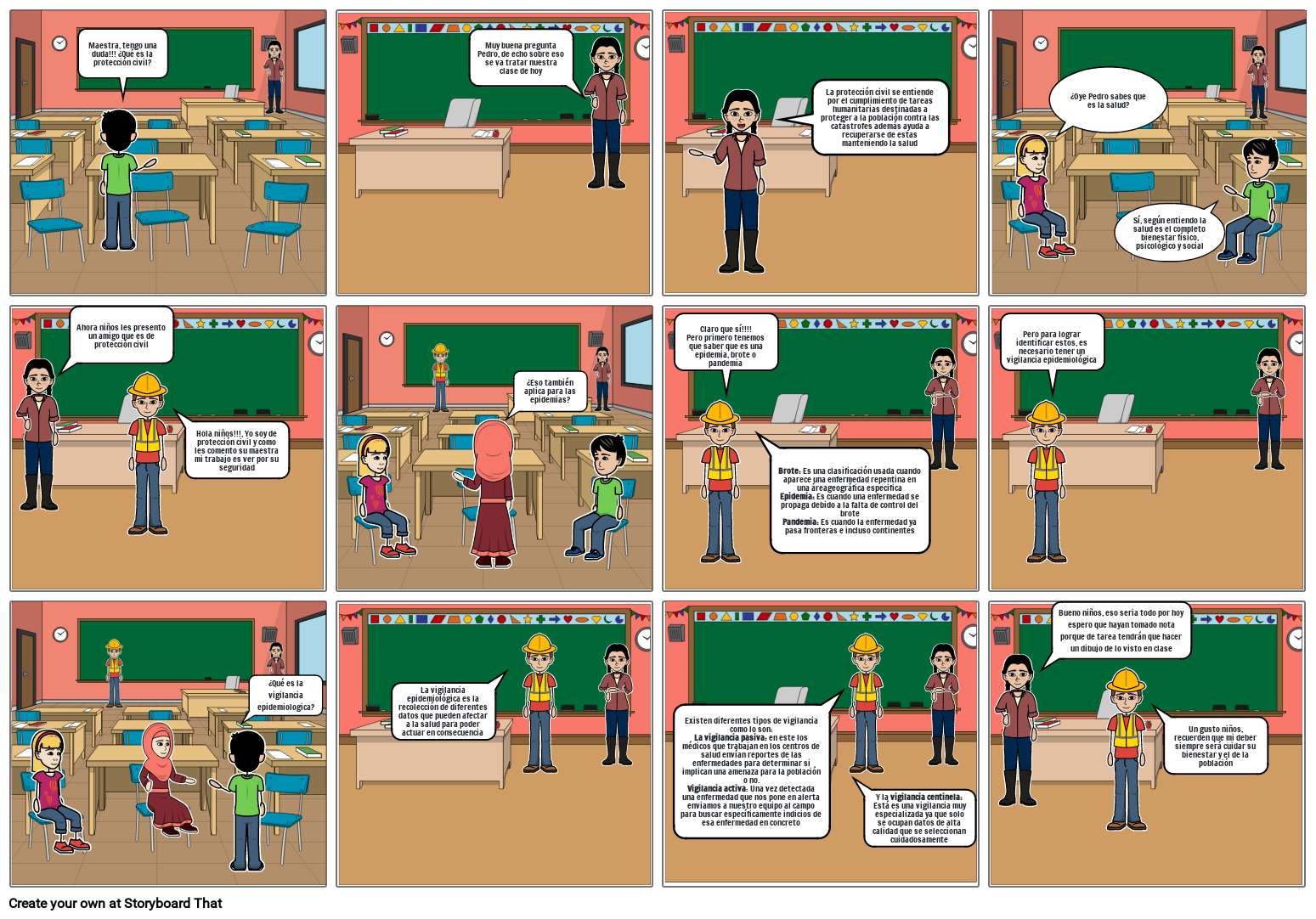 Historieta protección civil Storyboard por dee0b04a