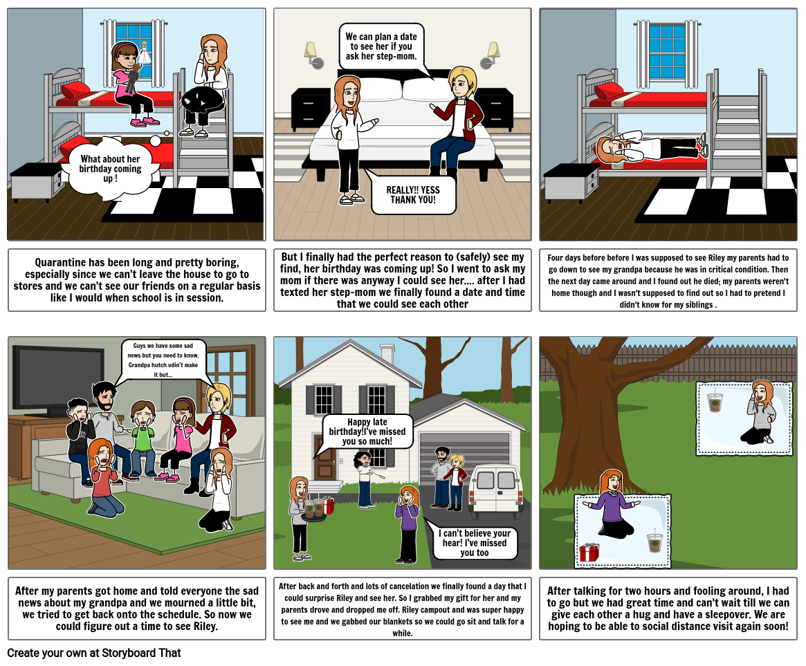 Social distance visit Storyboard por delaney18