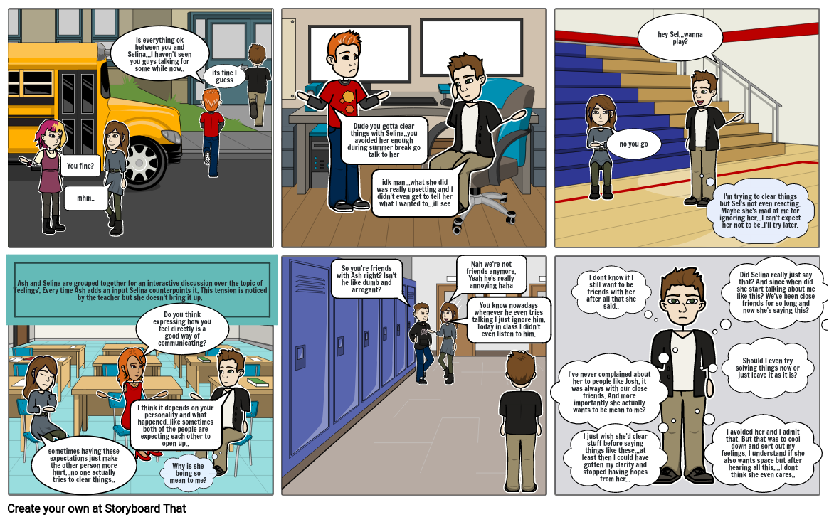 Conflict Comic Strip-Homeroom Storyboard by devinag