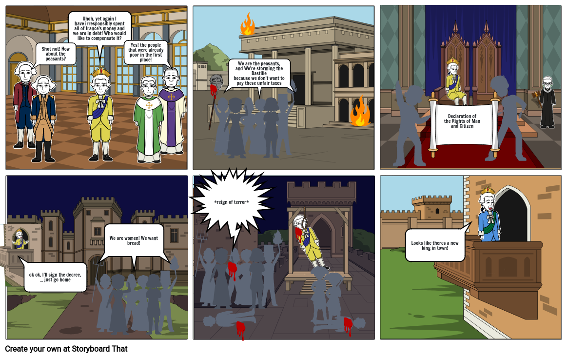 French Revolution Storyboard Storyboard by df0bbee1