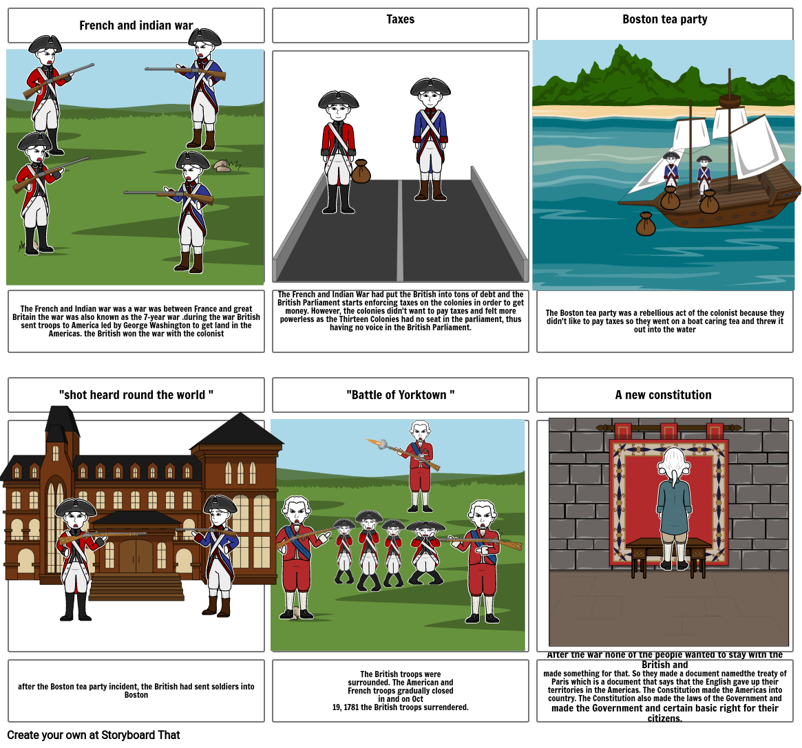 American revolution Storyboard by df33a8ab