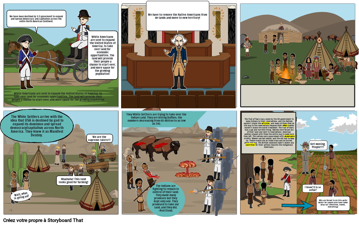 How Native-Americans lost their lands Storyboard