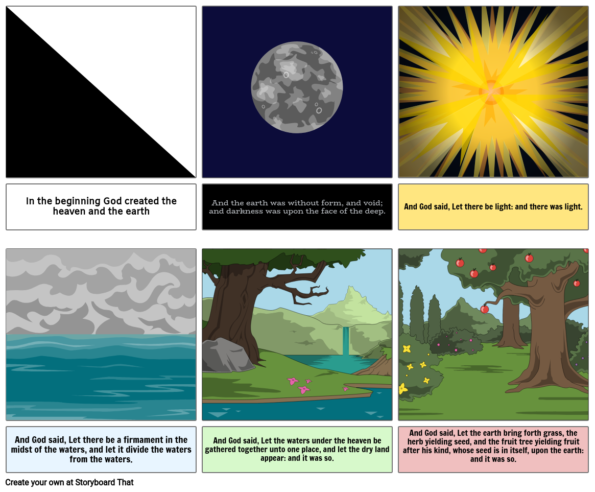 Story of Creation Storyboard by df86c872