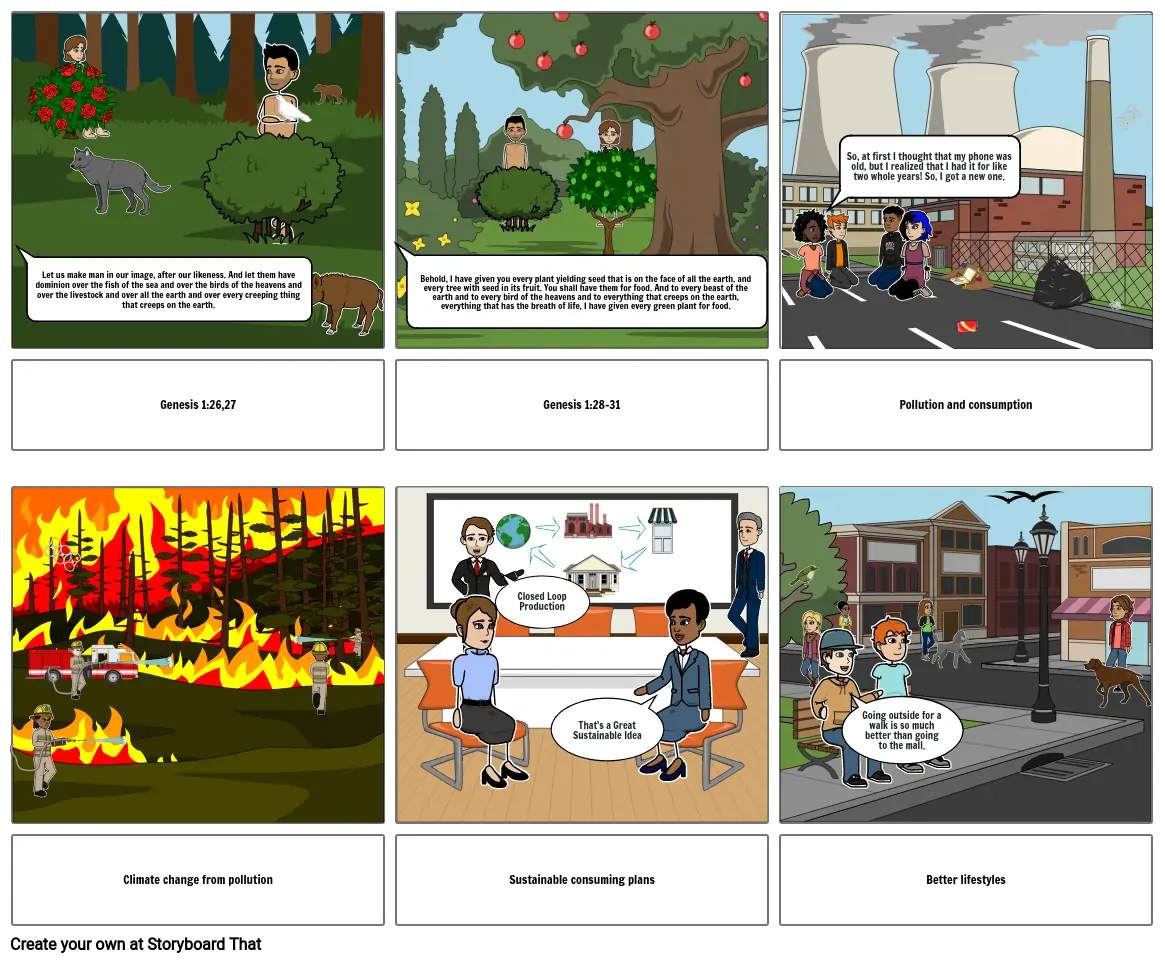 Creation Story Comic Strip Assignment