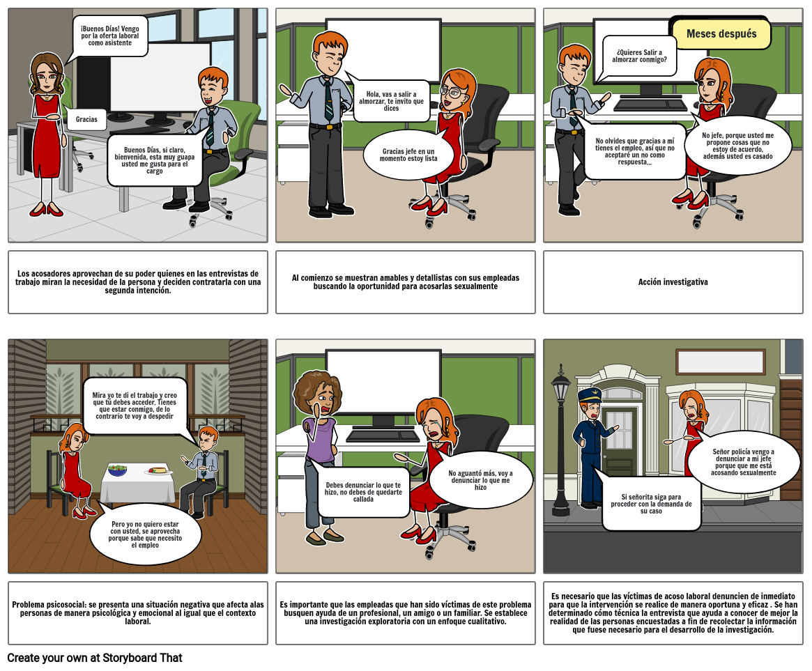 Acoso Laboral Storyboard By Dfortizfe