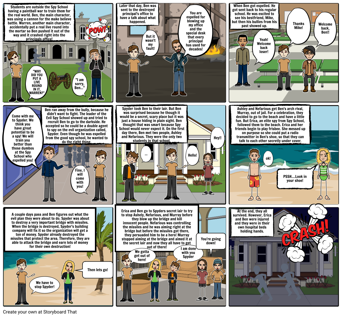 Evil Spy School Comic Storyboard by djdsp18