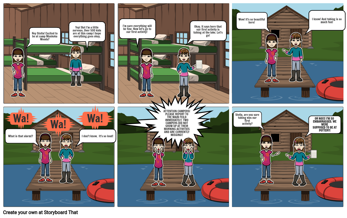 Camp Muskoka Woods Storyboard by dragonfly2222