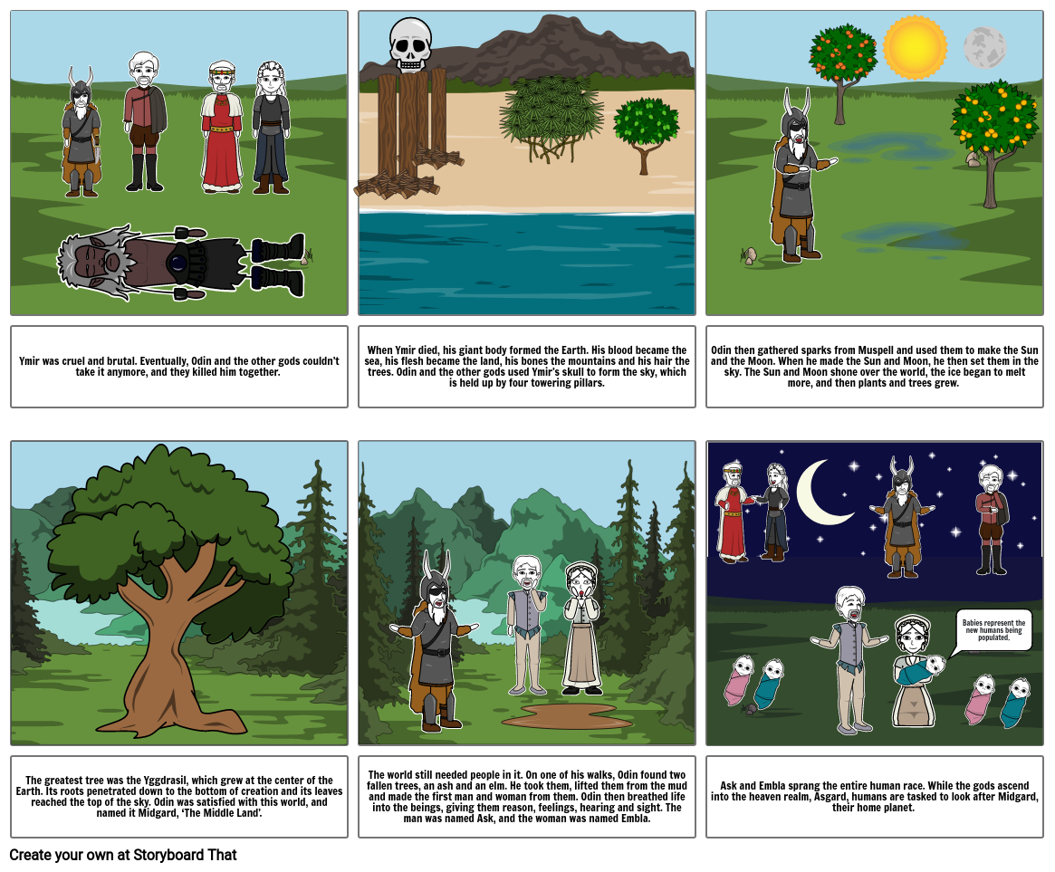 Norse Creation Myth Title Page Storyboard By E