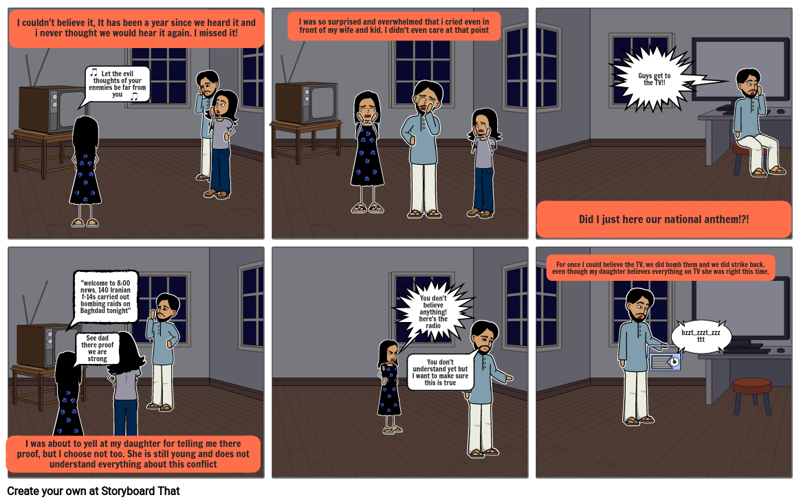 Persepolis Final Project #1 Storyboard by e0257acb