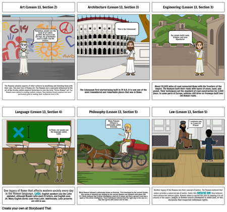Roman Storyboard activity - Unit 13 - Trista Svec