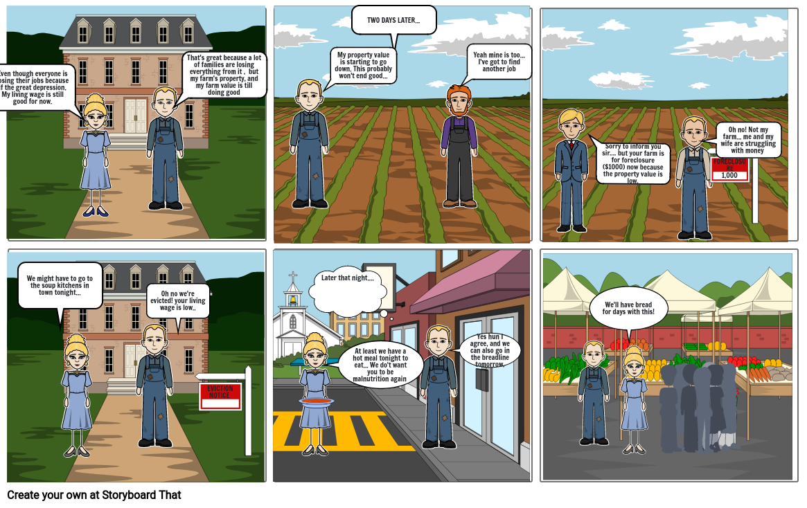 The Great Depression Storyboard Storyboard By E047f287