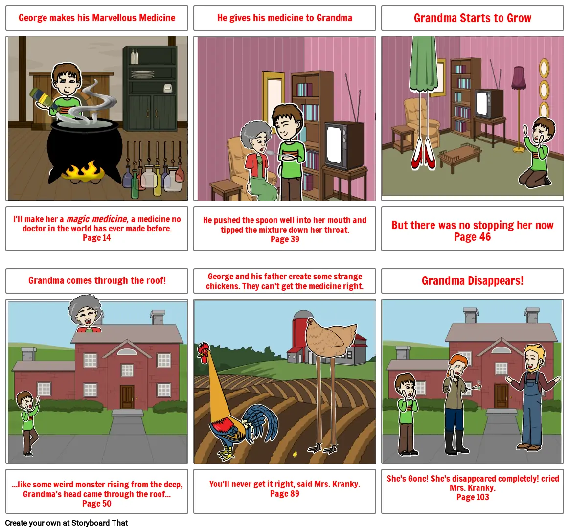 George&#39;s Marvellous Storyboard