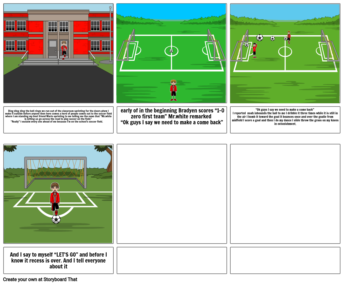 The Soccer Game Storyboard by e098ad03