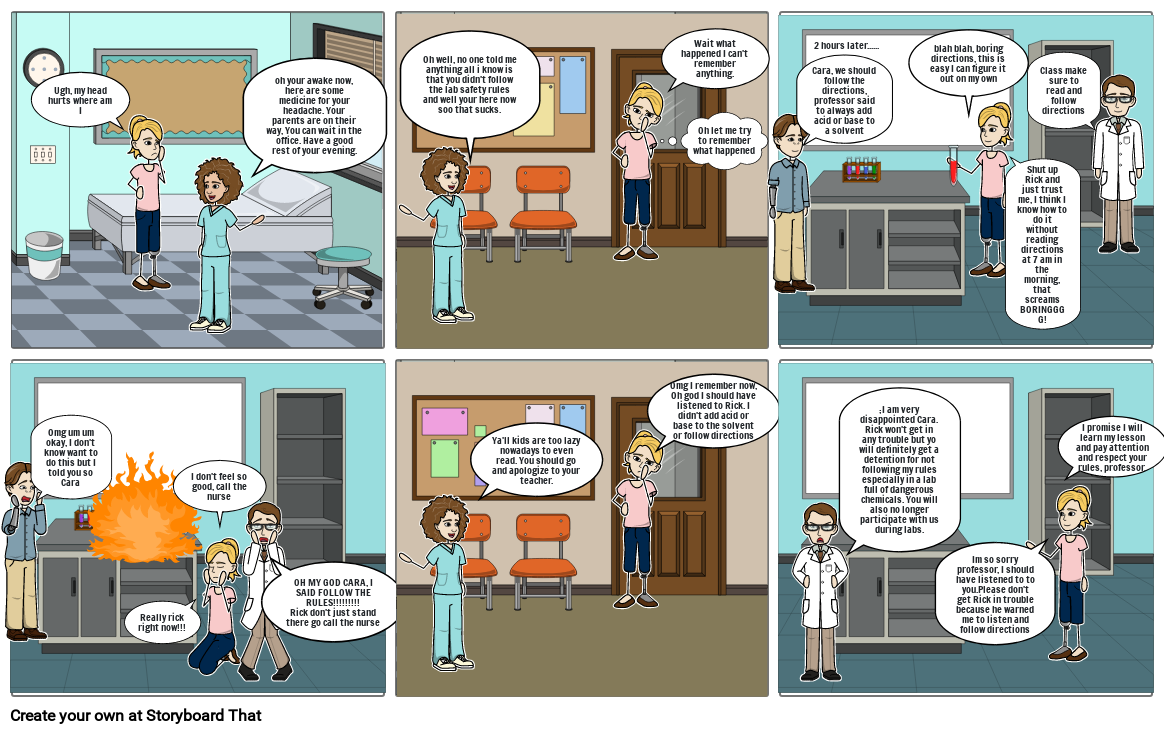 Marine science lab safety activity Storyboard by e09b07fd