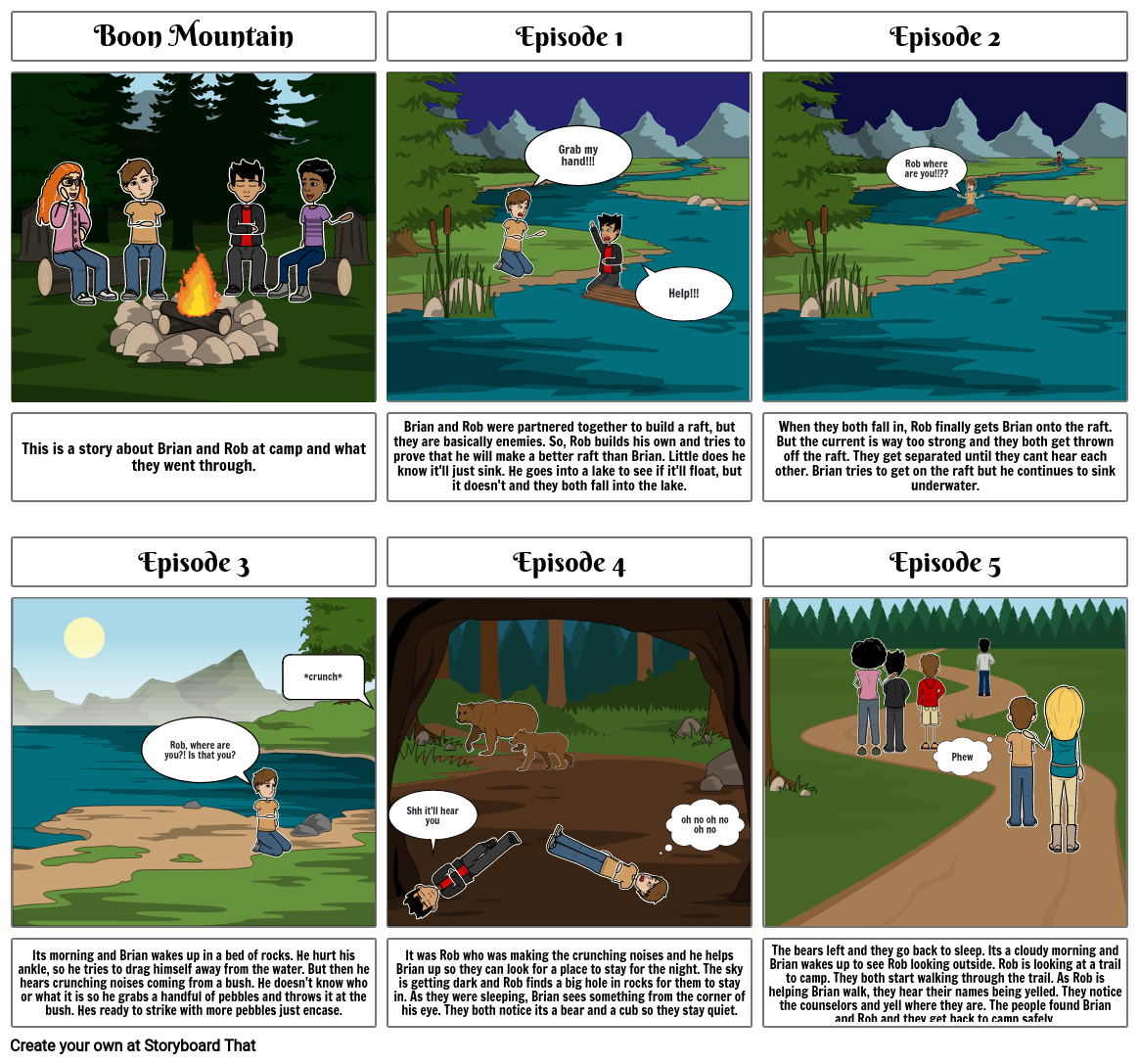 Boon Mountain Storyboard Storyboard by e0a6e093