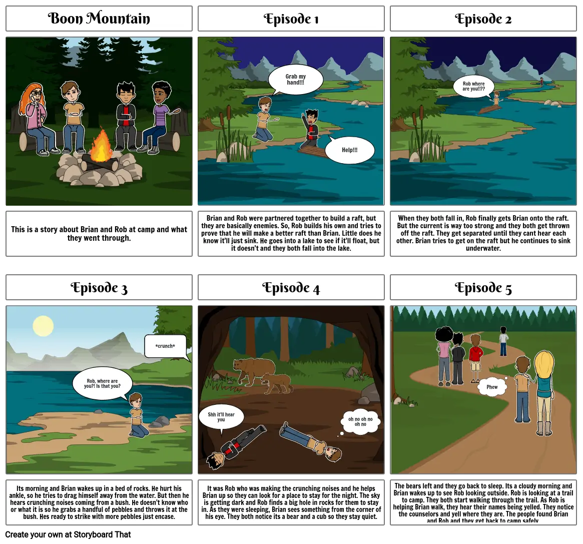 Boon Mountain Storyboard