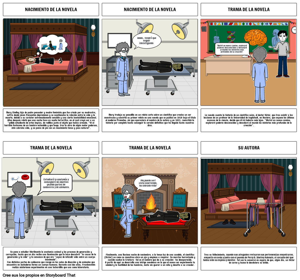 FRANKENSTEIN Storyboard by e0c13a87