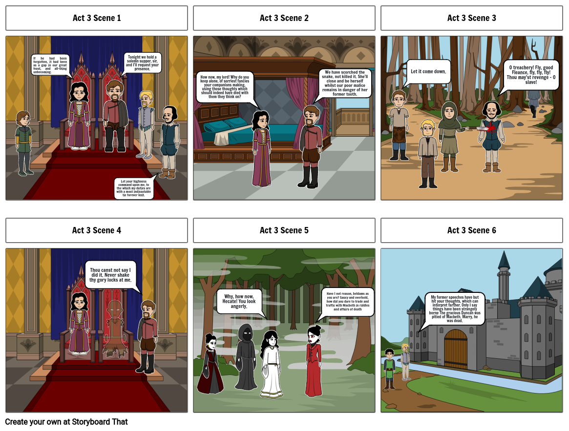 Macbeth Act 3 Storyboard Por E0e65a1a   Macbeth Act 3 