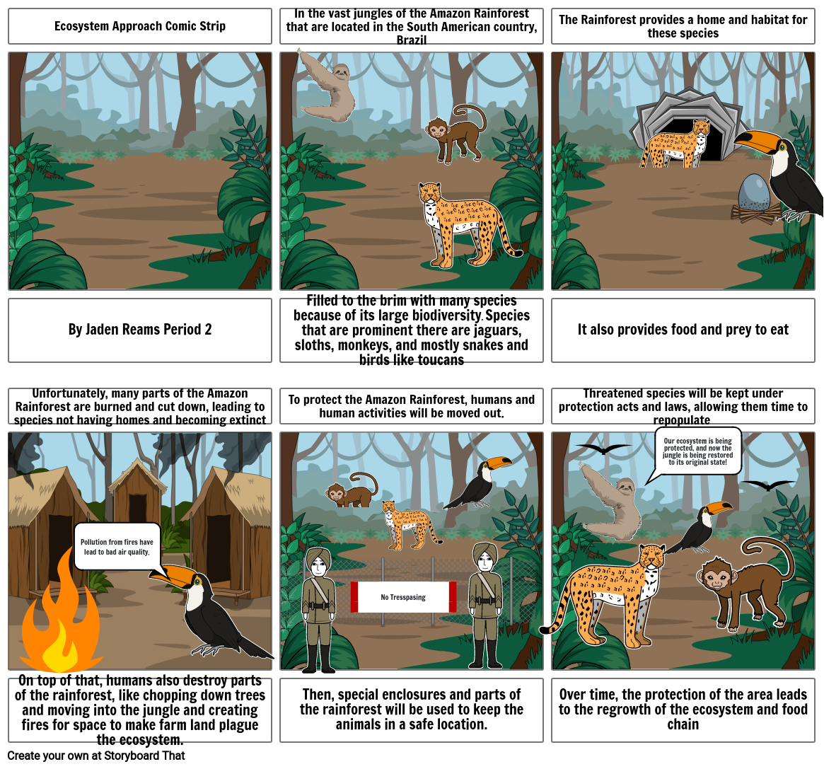 Comic Strip Science Project Part 1 Storyboard by e11ee67c