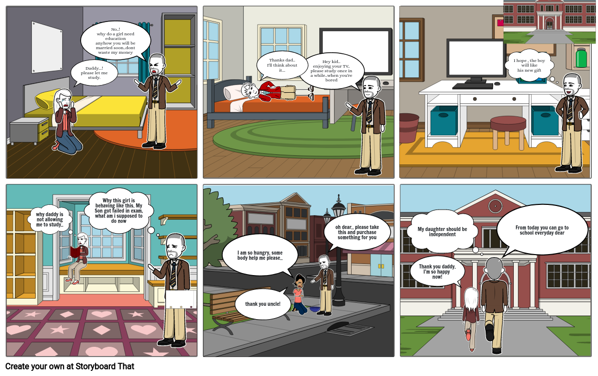 Gender discrimination Storyboard by e150e5da