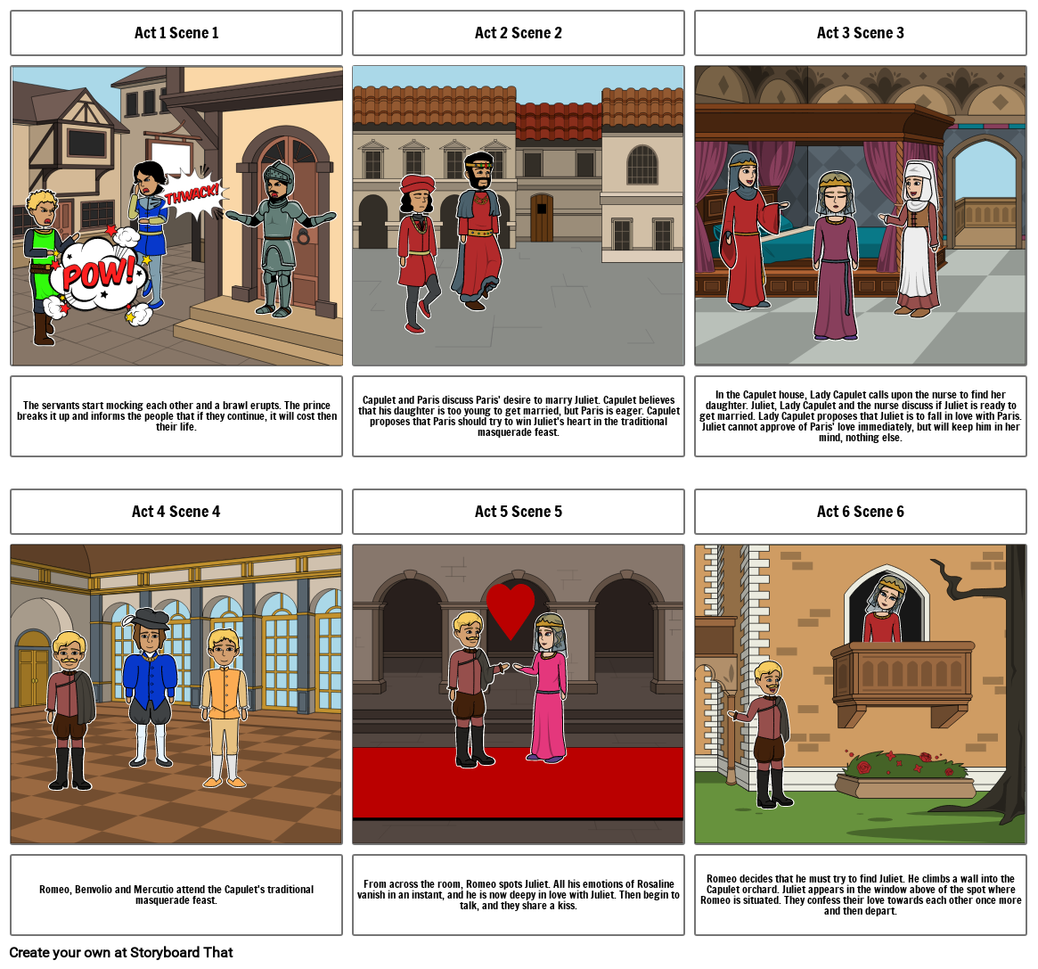 Romeo and Juliet Storyboard by e16b7777