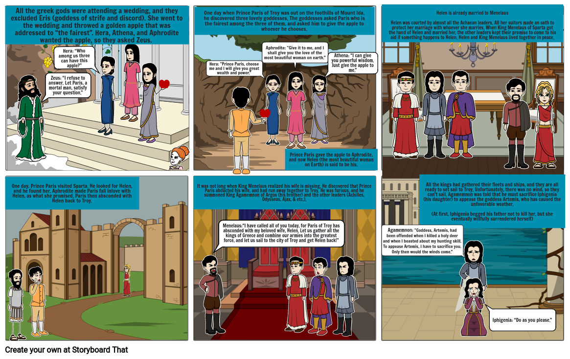 Trojan War Storyboard By E17603d8   Trojan War 