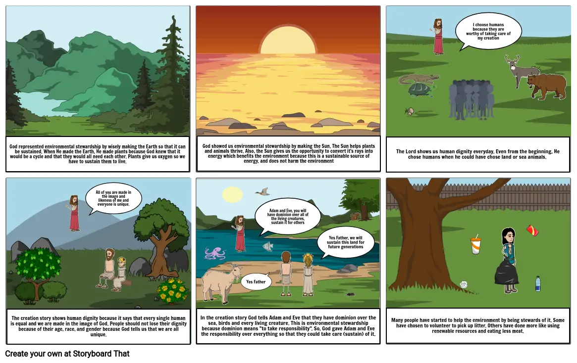 Creation Story Comic Strip