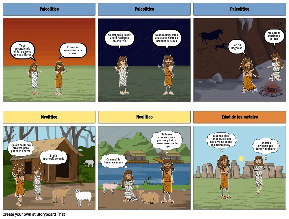 Comics La Prehistoria - Santiago Nóbrega 2B Storyboard
