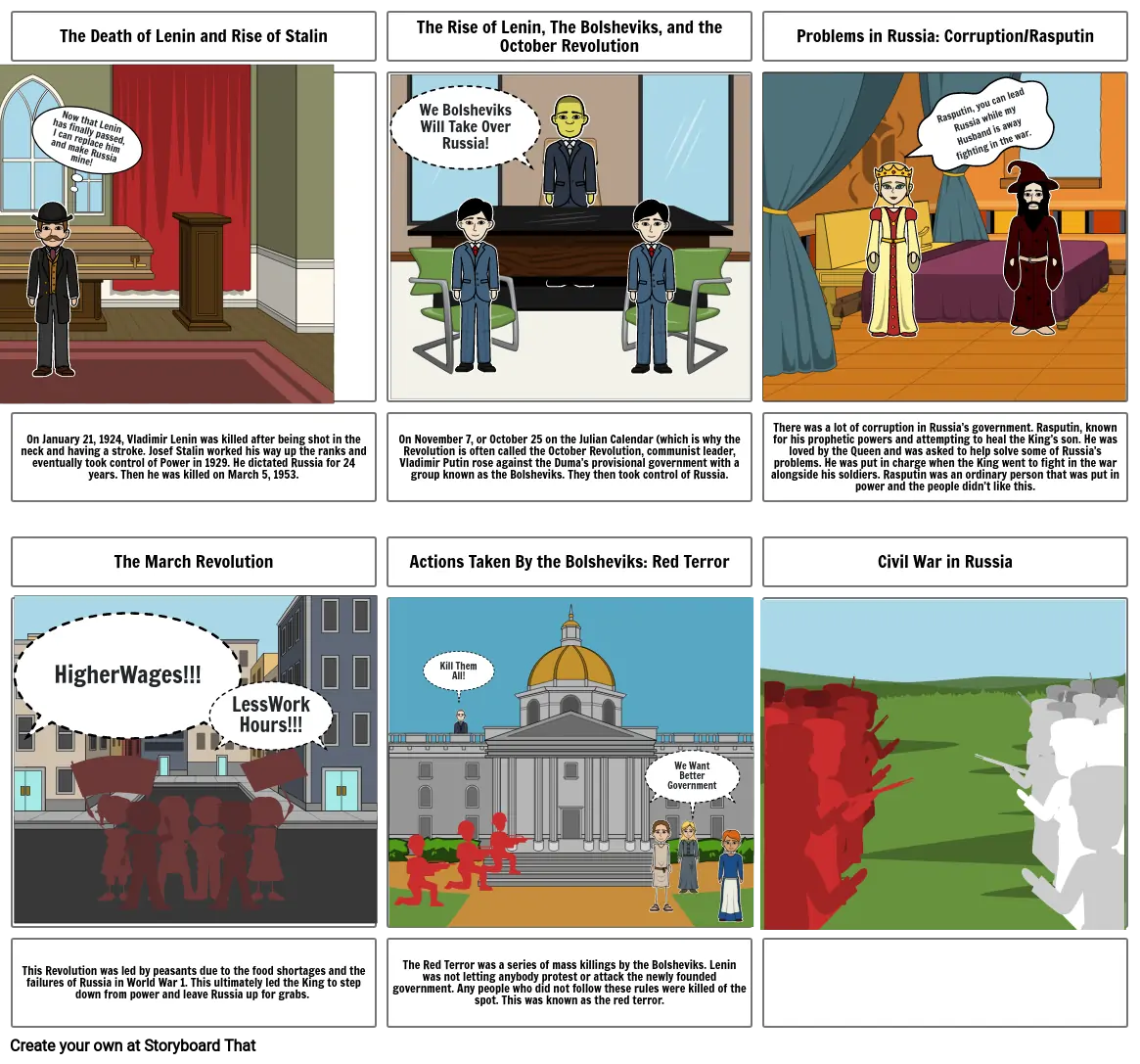 Russian Revolution Storyboard by e1f9f2cb