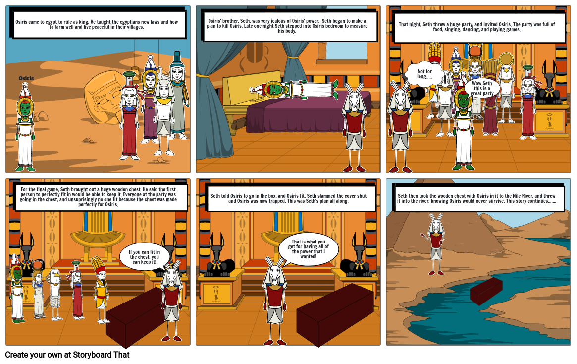 Egypt Comic Strip Project Storyboard by e2062723